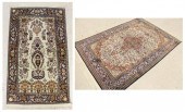 TWO SILK-LIKE HAND KNOTTED ORI