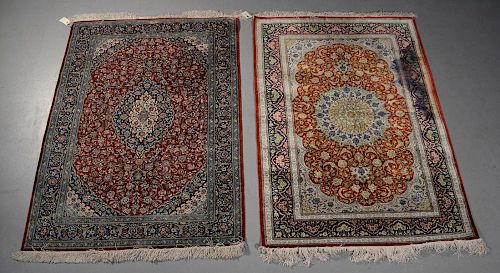 TWO SILK MATSTwo silk on silk mats,