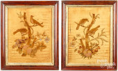 TWO SILK NEEDLEWORKS, 19TH C.<