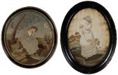 Two Silk Needleworks both prob