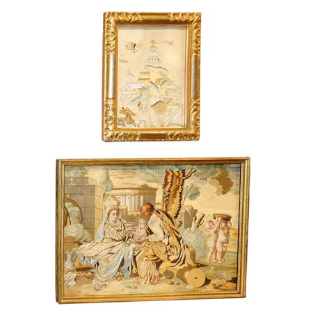 Two Silk Needleworks Pictures 