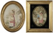 Two Silk Needleworks probably