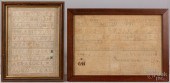TWO SILK ON LINEN NEEDLEWORK S