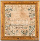 TWO SILK ON LINEN SAMPLERS, 19