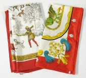 Two Silk Scarves Hermesthe fir