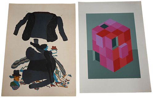 TWO SILKSCREEN PRINTSTwo Silkscreen