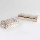 TWO SILVER CIGARETTE BOXESThe