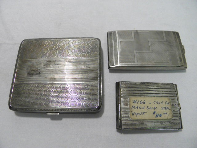 Two silver cigarette cases & a