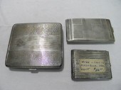 Two silver cigarette cases & a