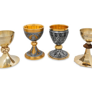 Two Silver Communion Chalices