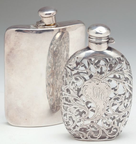 Two Silver Flasks One by Tiffanythe
