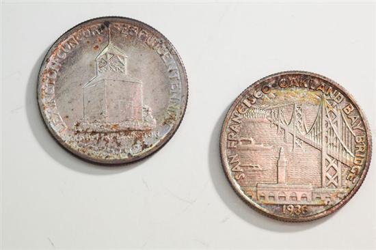 TWO SILVER HALF-DOLLARS. San