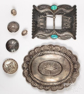TWO SILVER NAVAJO INDIAN BELT