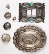 TWO SILVER NAVAJO INDIAN BELT