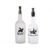 TWO SILVER OVERLAY ONE QUART D