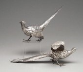 Two silver pheasants: one with