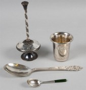 TWO SILVER PIECES OF JUDAICA A
