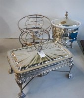 TWO SILVER PLATE CHAFING DISHE