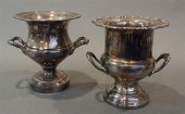 TWO SILVER PLATE CHAMPAGNE BUC