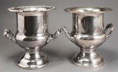 TWO SILVER PLATE CHAMPAGNE COO