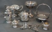 TWO SILVER PLATE COMPOTES, A H