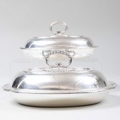 TWO SILVER PLATE ENGLISH ENTRÃ