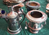 TWO SILVER PLATED CHAMPAGNE CO