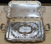 TWO SILVER PLATED TWO-HANDLED