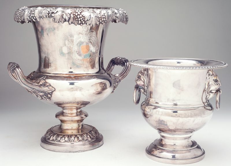 Two Silver Plated Wine Coolersthe