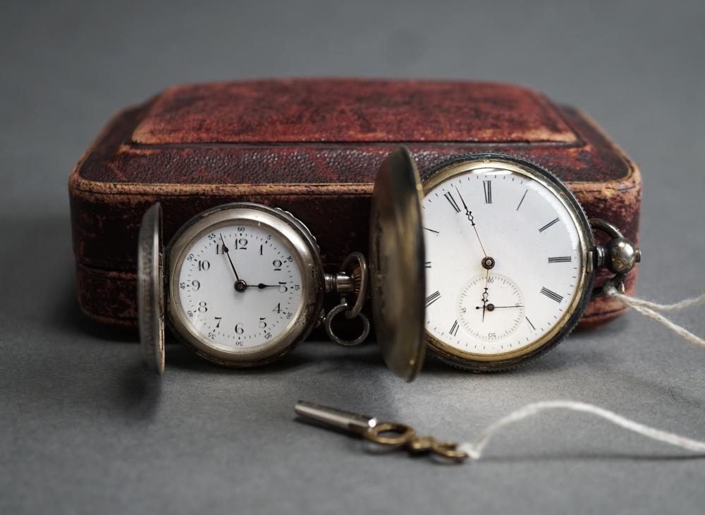 TWO SILVER POCKET WATCHES, BOXEDTwo