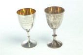 TWO SILVER PRESENTATION GOBLET
