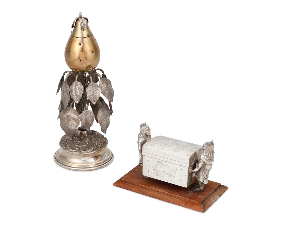 TWO SILVER TABLE ITEMSTwo silver