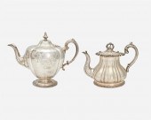 TWO SILVER TEAPOTSTwo silver t