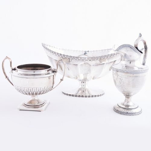 TWO SILVER VESSELS AND A SILVER