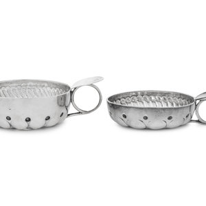 Two Silver Wine Tasters one example