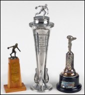 TWO SILVERPLATE BOWLING TROPHI