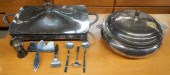 TWO SILVERPLATE CASSEROLES WIT