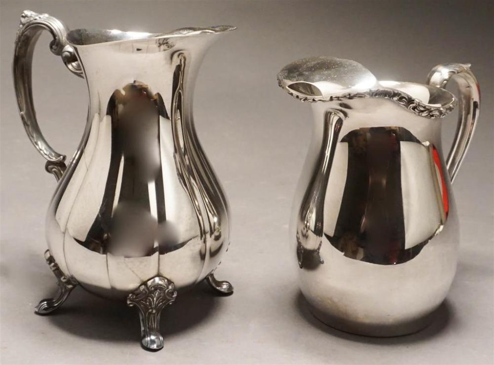 TWO SILVERPLATE PITCHERSTwo