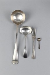 TWO SILVERPLATED LADLES, A STI