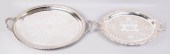 TWO SILVERPLATED TWO-HANDLED O