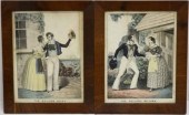 TWO SIMILAR 19TH C COLORED LIT