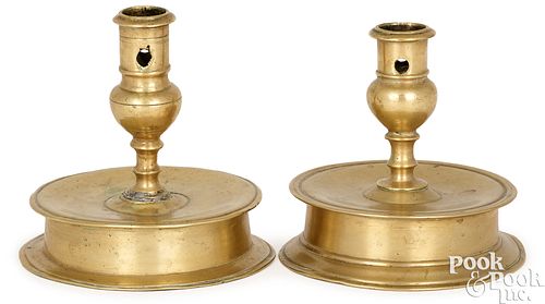 TWO SIMILAR BRASS CAPSTAN