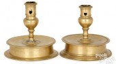 TWO SIMILAR BRASS CAPSTAN CAND
