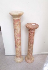TWO SIMILAR BRECCIA ROSA MARBL