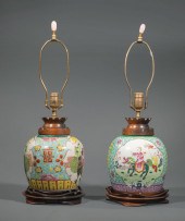 TWO SIMILAR CHINESE FAMILLE RO