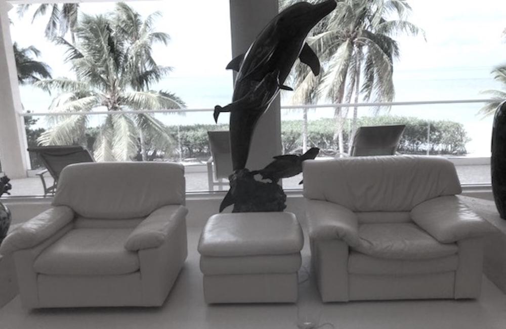 TWO SIMILAR CONTEMPORARY WHITE