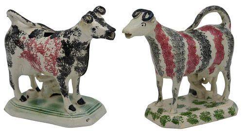 TWO SIMILAR COW AND MILKMAID
