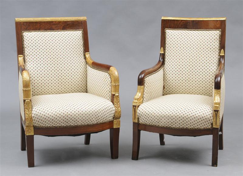 TWO SIMILAR EMPIRE CARVED
