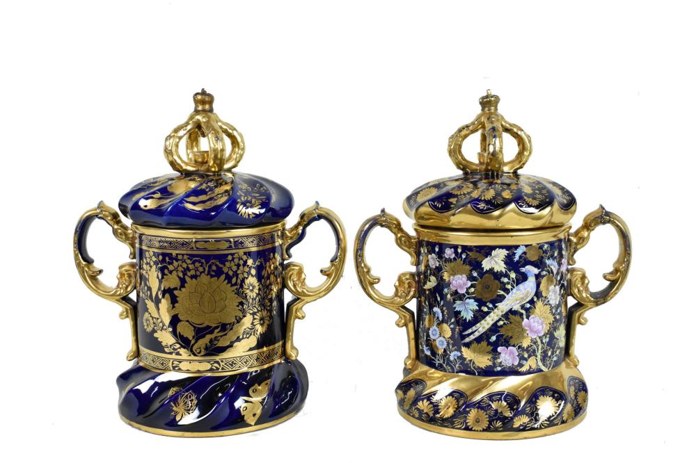 TWO SIMILAR ENGLISH GILT