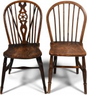 TWO SIMILAR ENGLISH OAK WINDSO